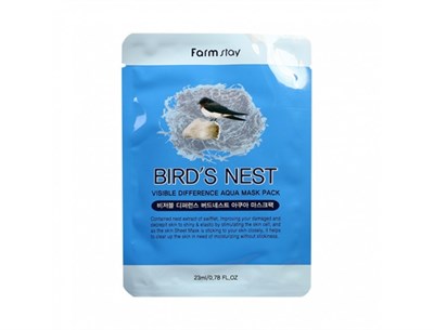 Тканевая маска с экстрактом ласточкиного гнезда / Farm Stay Visible Difference Mask Sheet Birds Nest - фото 4496
