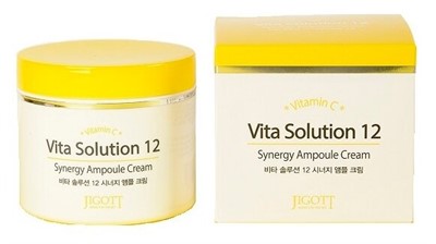 Jigott Vita Solution 12 Энергетический ампульный крем для лица, 100 мл - фото 5309