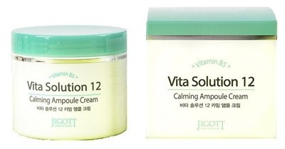 Jigott Vita Solution 12 Успокаивающий ампульный крем для лица, 100 мл - фото 5310