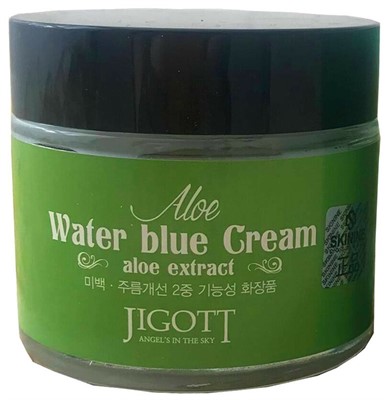 Jigott Aloe Water Blue Cream Увлажняющий крем для лица с экстрактом алое, 70 мл - фото 5665