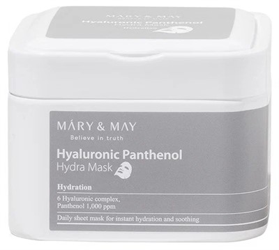 Набор тканевых масок c пантенолом Mary & May Hyaluronic Panthenol Hydra Mask 30 шт - фото 6980