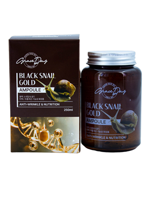 Сыворотка для лица GRACE DAY Black Snail & Gold All In One Ampoule, 250 мл - фото 7058