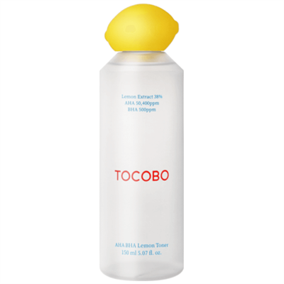 Кислотный тоник-эксфолиант с экстрактом лимона Tocobo AHA BHA Lemon Toner 150ml - фото 7324
