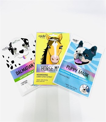 Epielle Набор тканевых масок с животными Animal Mask 3 шт (dalmatian,puppy,horse) - фото 7540
