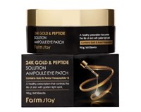 Патчи с пептидами и золотом Farm Stay 24K Gold &amp; Peptide Solution Ampoule Eye Patch