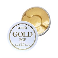 Petitfee Гидрогелевые патчи для век с золотыми частицами и фактором роста Gold &amp; EGF eye &amp; spot patch