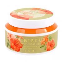 Jigott Крем антивозрастной с экстрактом гибискуса  Hibiscus flower vital cream, 100мл