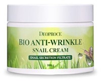 Deoproce Bio Anti-Wrinkle Snail Cream Крем против морщин с экстрактом улитки для лица, 100 г