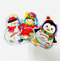 Epielle Набор новогодних тканевых масок (elf,penguin,snowman) 3шт