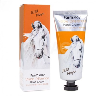 Крем для рук Farm Stay Visible Difference Hand Cream Horse Oil С лошадиным жиром 100 мл - фото 4694
