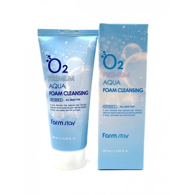Кислородная пенка для очищения кожи Farm Stay O2 Premium Aqua Foam Cleansing - фото 4699