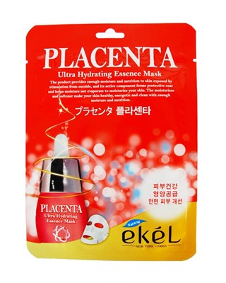Маска с плацентой Ekel Placenta Ultra Hydrating Essense Mask - фото 4744