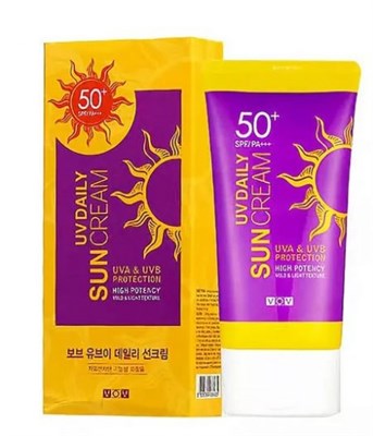 Солнцезащитный универсальный крем с легкой текстурой VOV UV Daily SunСream SPF 50+/PA+++ 70ml - фото 4782