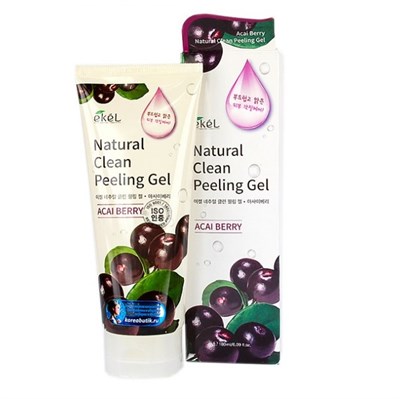 Пилинг-скатка с экстрактом ягод асаи Ekel Acai Berry Natural Clean Peeling Gel 180 мл - фото 4917