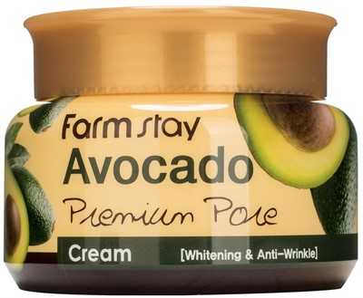 Farmstay Avocado Premium Pore Cream Осветляющий лифтинг-крем для лица с экстрактом авокадо, 100 г - фото 5414