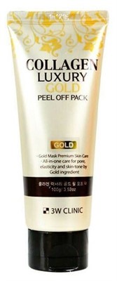 3W Clinic Collagen Luxury Gold маска-пленка очищающая с коллагеном и золотом, 100 г - фото 5484