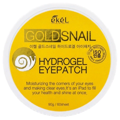 Ekel Гидрогелевые патчи для кожи вокруг глаз Gold Snail Hydrogel Eyepatch, 60 шт. - фото 5566