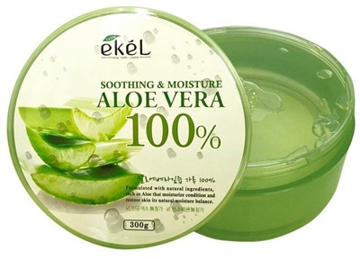 Ekel гель для тела увлажняющий и успокаивающий с алоэ Soothing & Moisture Aloe Vera 100%, 300 мл - фото 5595