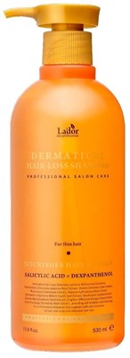 La'dor шампунь Dermatical Hair-Loss для тонких волос, 530 мл - фото 5597