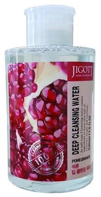 Jigott вода очищающая с экстрактом граната Deep Cleansing Water Pomegranate, 530 мл - фото 5655
