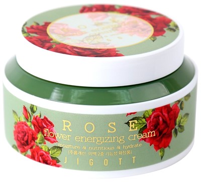 Jigott Rose Flower Energizing Cream Тонизирующий крем для лица с экстрактом розы, 100 мл - фото 5660
