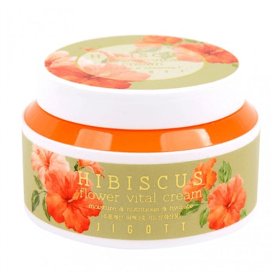 Jigott Крем антивозрастной с экстрактом гибискуса  Hibiscus flower vital cream, 100мл - фото 5662