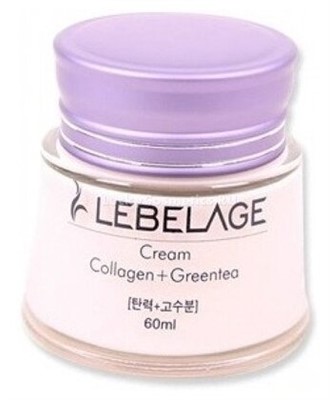 Lebelage Moisture Cream COLLAGEN+GREEN TEA Крем для лица увлажняющий с коллагеном и зеленым чаем, 60 мл - фото 5698