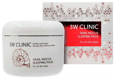 3W Clinic Ночная маска Snail Mucus Sleeping Pack, 100 мл - фото 5732