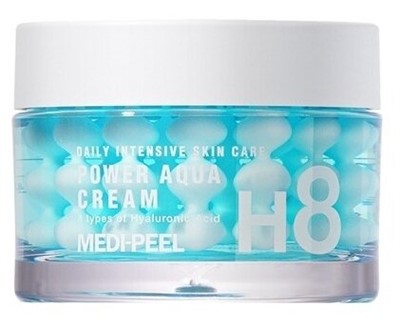 MEDI-PEEL H8 Hyaluronic Acid Formula Daily Intensive Skin Care Power Aqua Cream Увлажняющий крем для лица с пептидными капсулами, 50 мл - фото 5916