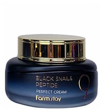 Farmstay Black Snail & Peptide9 Perfect Cream Омолаживающий крем для лица с комплексом из 9 пептидов, 55 мл - фото 5926