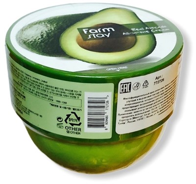 Farmstay Крем для тела All-in-one Real Avocado многофункциональный с экстрактом авокадо, 300 мл - фото 5970