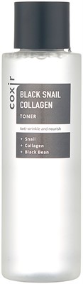 Coxir Тонер с коллагеном и муцином черной улитки BLACK SNAIL COLLAGEN, 150 мл - фото 6021