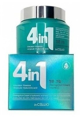 Крем для лица с гиалуроновой кислотой Dr.Cellio G50 4 In 1 Cheongchun Hyaluronic Acid Cream - фото 6031