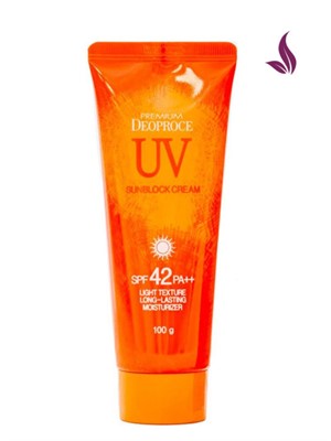 Крем для лица и тела солнцезащитный Deoproce Uv Sunblock Cream SPF42 Pa++, 100 г - фото 6486