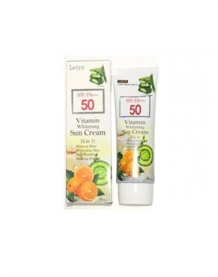 Витаминный солнцезащитный крем 4 в 1 leiya spf 50vitamin whitening sun cream - фото 6487