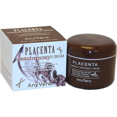 AnyVera Placenta Wrinkle Treatment Антивозрастной крем для лица с вытяжкой Плаценты, против морщин, для всех типов кожи, 100 мл - фото 6518