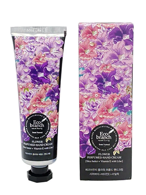 Eco Branch Крем для рук Flower Perfumed Hand Cream Shea Butter With Lilac, 40 г - фото 6567