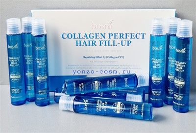 Bosnic Collagen Perfect Hair Fill-Up, Набор филлеров для волос с коллагеном, 13 мл - фото 6673