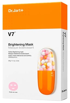 Dr.Jart+ Осветляющая маска для лица с витаминным комплексом V7 Brightening Mask, 30 г* 5 шт - фото 6823