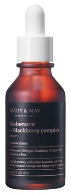 Сыворотка с идебеноном Mary & May Idebenone + Blackberry Complex Serum 30ml - фото 6973