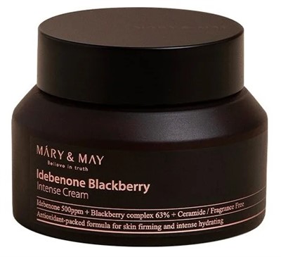 Крем с идебеноном и экстрактом ежевики Mary & May Idebenone Blackberry Intense Cream 70 гр - фото 6985