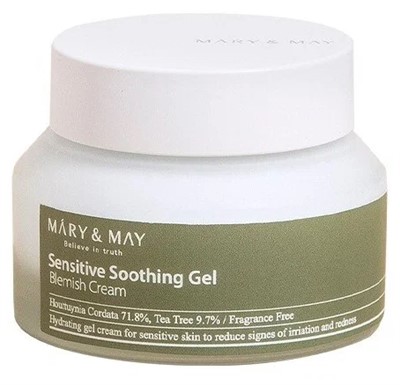 Успокаивающий крем-гель Mary & May Sensitive Soothing Gel Blemish Cream 70 гр - фото 6986