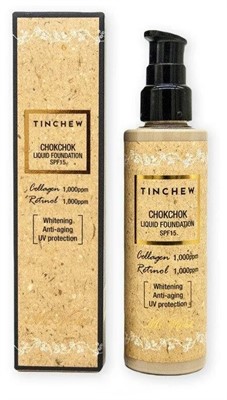 Tinchew тональный крем Chokchok Liquid Foundation, SPF 15, 110 мл оттенок: 21 natural beige - фото 6999