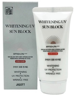 JIGOTT Солнцезащитный крем Whitening Uv Sun Block Cream SPF50+/PA+++ 70мл - фото 7026