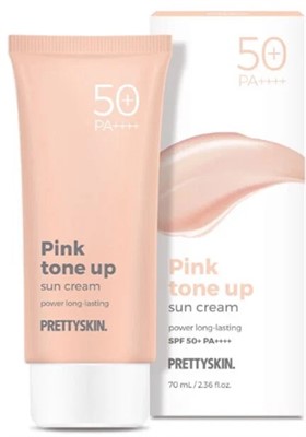 Розовый тонизирующий солнцезащитный крем PrettySkin Pink Tone-Up Sun Cream SPF50+PA, 70 мл - фото 7052