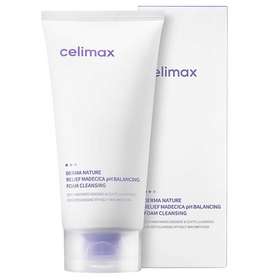 Слабокислотная очищающая пенка Celimax Derma Nature Relief Madecica pH Balancing Foam Cleansing 150ml - фото 7377