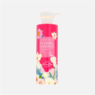 Парфюмированный шампунь для волос  GRACE DAY pure perfume floral shampoo 500ml - фото 7625