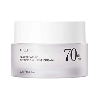 Интенсивный барьерный крем на основе хауттюйнии Anua Heartleaf 70% Intense Calming Cream 50ml - фото 8185