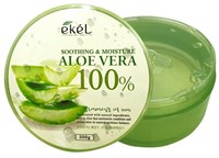 Ekel гель для тела увлажняющий и успокаивающий с алоэ Soothing & Moisture Aloe Vera 100%, 300 мл
