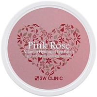3W Clinic Гидрогелевые патчи для век с экстрактом французской розы Pink Rose Vitamin Hydrogel Eye Patch, 60 шт.